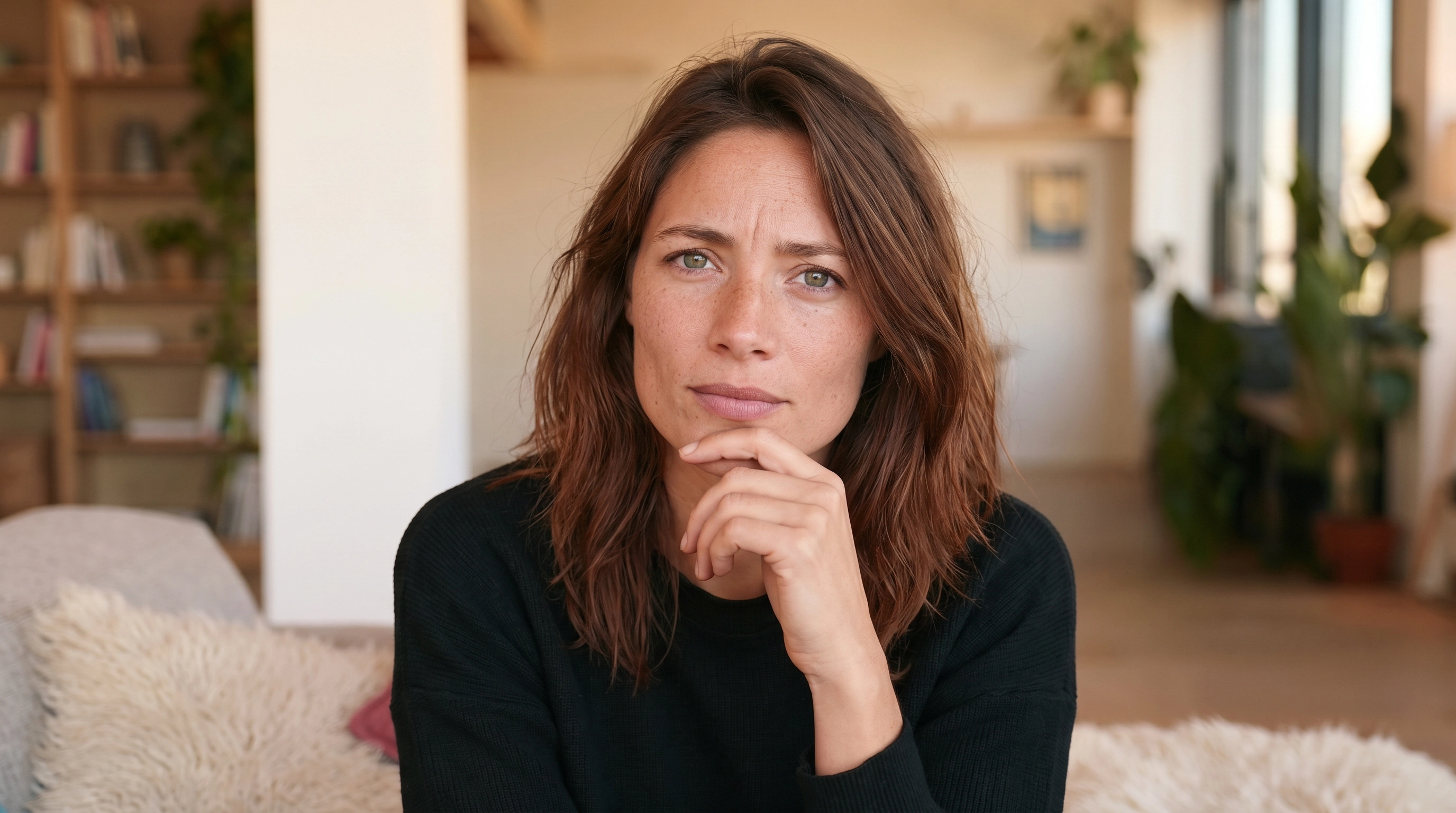 Lara, digital human van The Synths, luistert naar een vraag